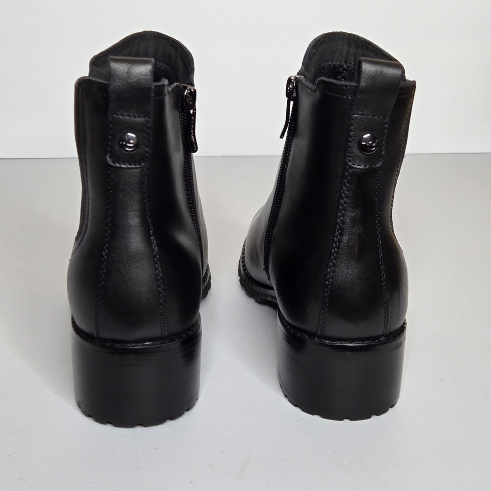Easy Spirit Sefedra Leather Zip Ankle Black Boots & Booties 9.5 Wide - Picture 4 of 9